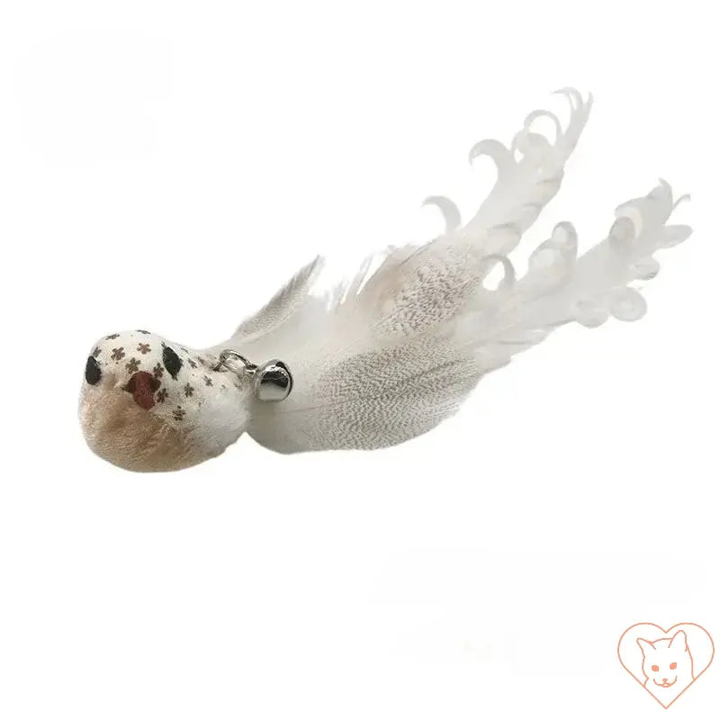 Hands-free feather cat wand attachment with playful design, perfect for keeping cats entertained during playtime.