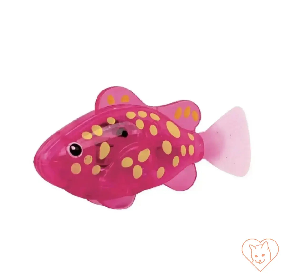 Interactive LED Robo Fish Cat Toy in pink, designed to entertain cats with realistic swimming movements.