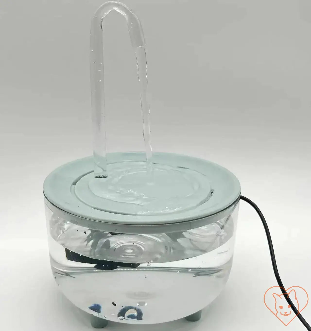 1.2L Automatic Cat Water Fountain showing adjustable flow for fresh hydration, ideal for cats and small pets.