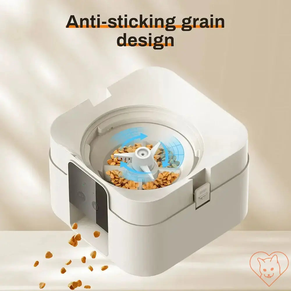 2L Smart Automatic Pet Feeder featuring anti-sticking grain design for easy meal dispensing and maintenance.