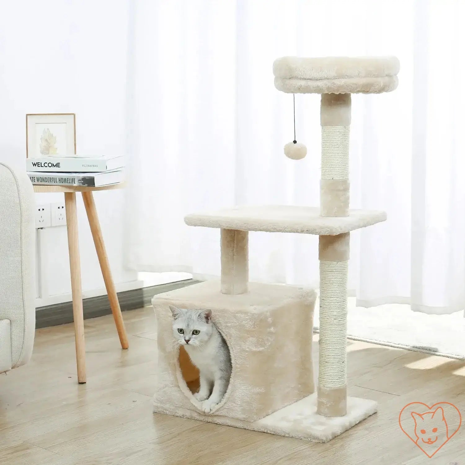 68-inch cat tree tower with condos, sisal posts, and a perch; perfect for climbing and napping.