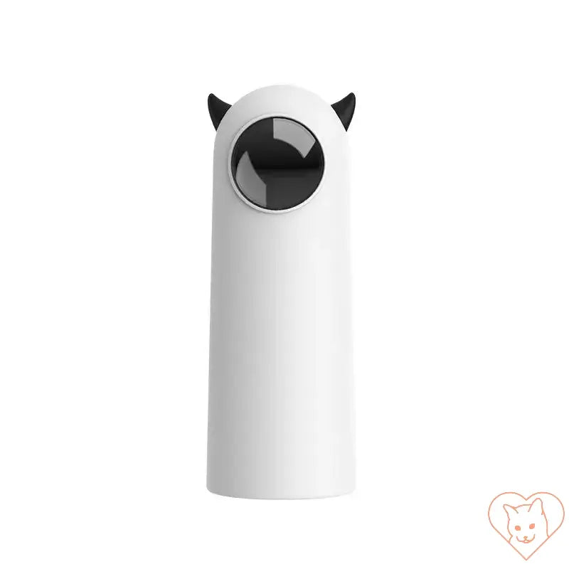 Automatic Cat LED Laser Toy in white with cute ears, ideal for engaging indoor play and exercise for cats.