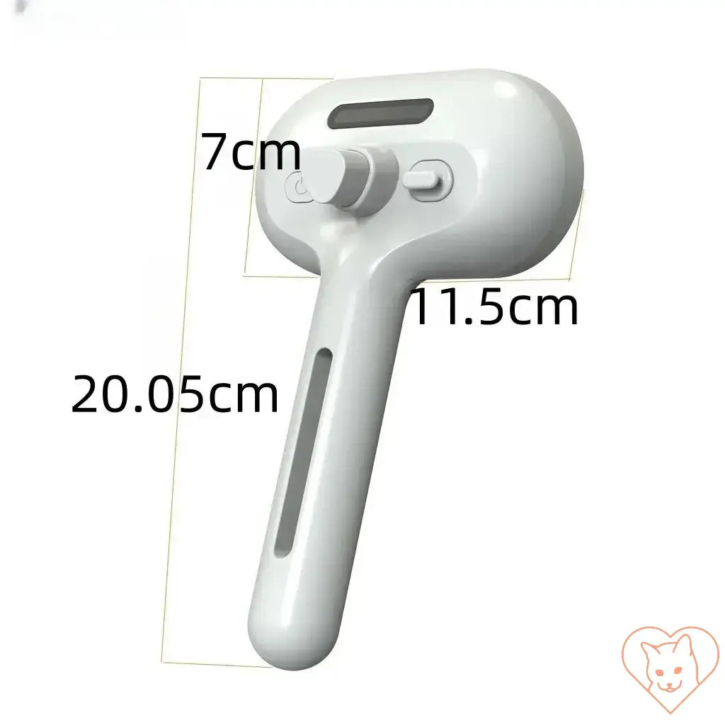 3D rendering of white earbuds with dimensions: 7cm width, 11.5cm height, and 20.05cm length.