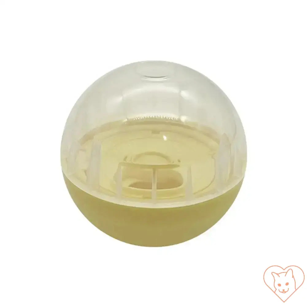 Interactive pet food ball in transparent plastic, ideal for dogs and cats, promotes slow feeding and IQ training.