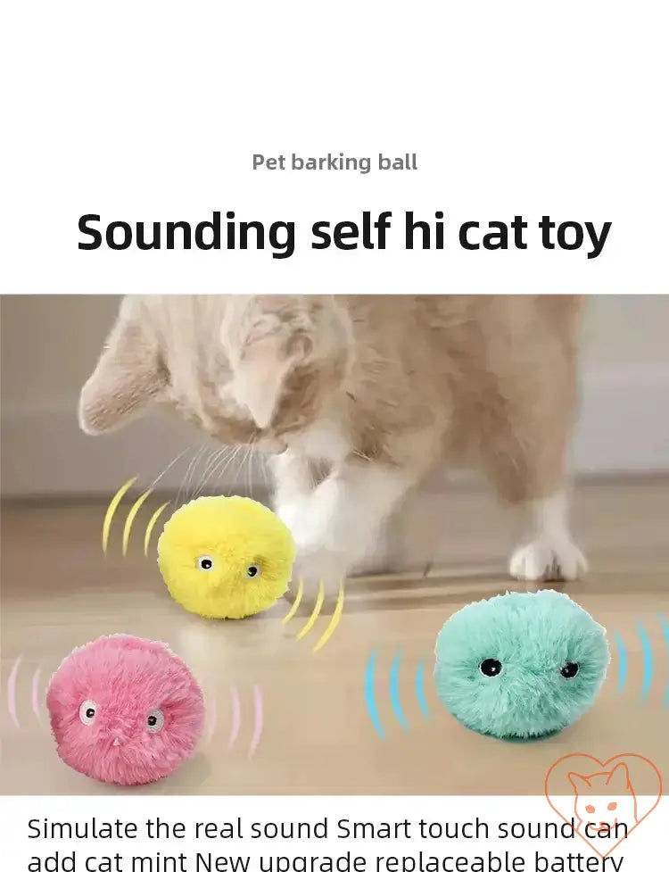 Colorful plush cat toys with sound features, designed to engage and entertain cats during playtime.