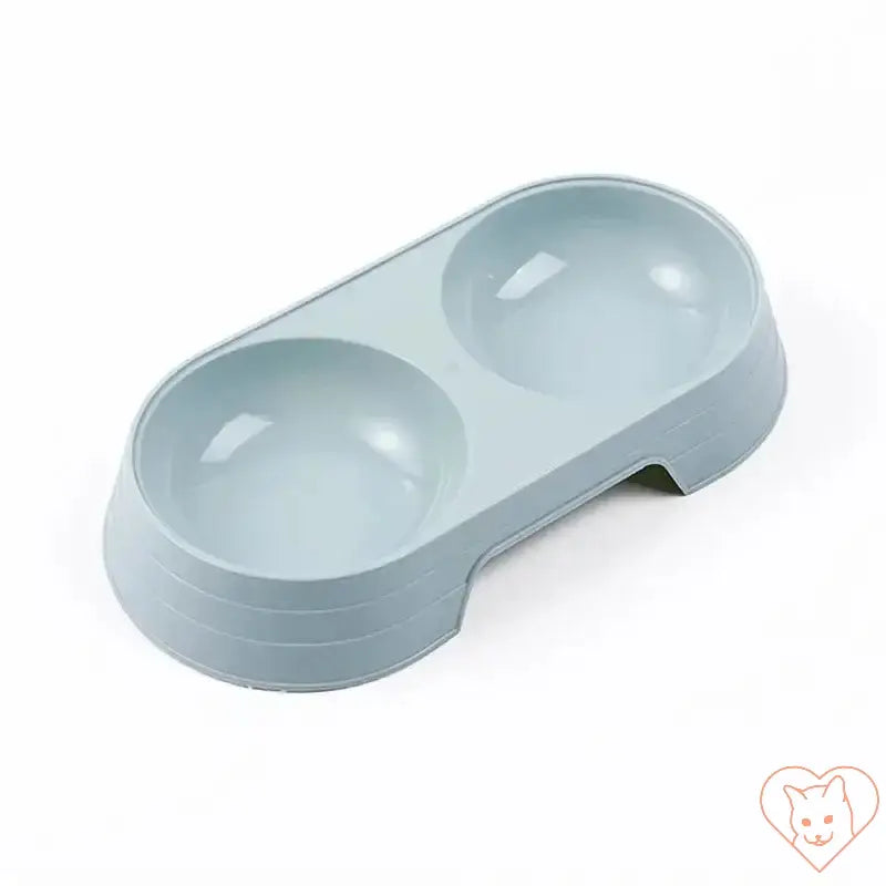 Macaron Double Bowl for dogs and cats, dual food and water bowls in compact design, stylish and practical feeding solution.