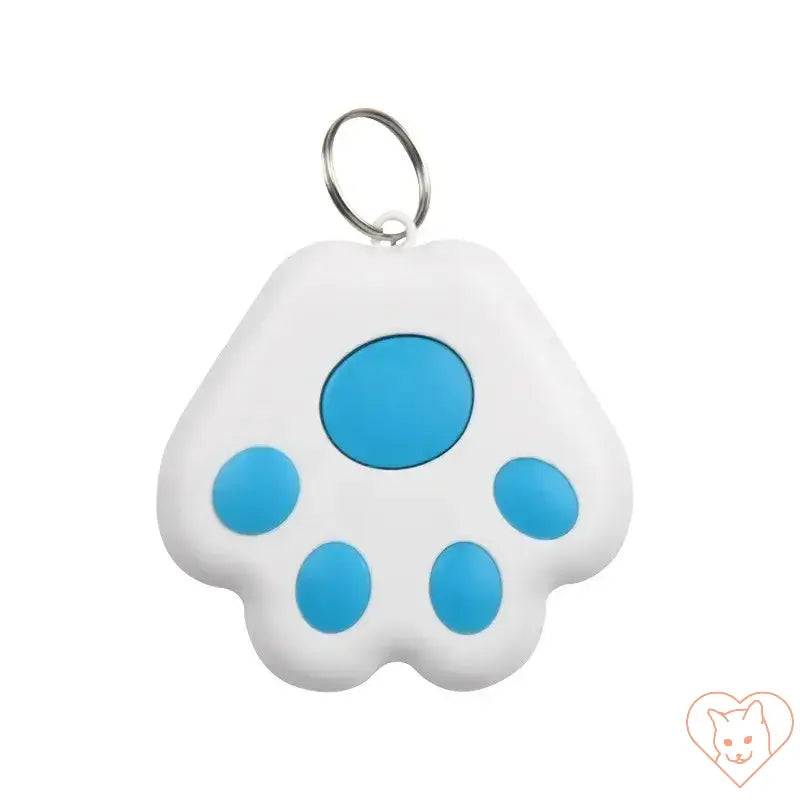 Pet Tracking Locator Bluetooth device in paw print shape, designed for safe tracking of cats and valuables.