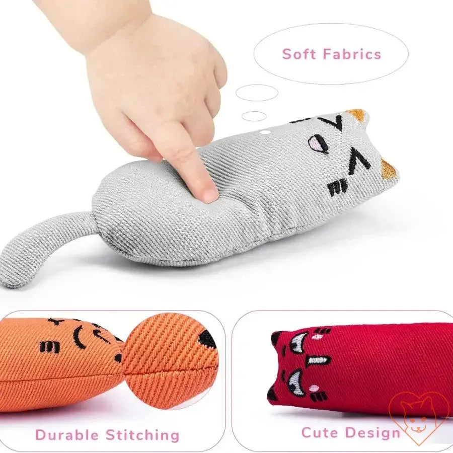 Rustle Sound Catnip Plush Toy featuring soft fabrics and cute design for playful cats.