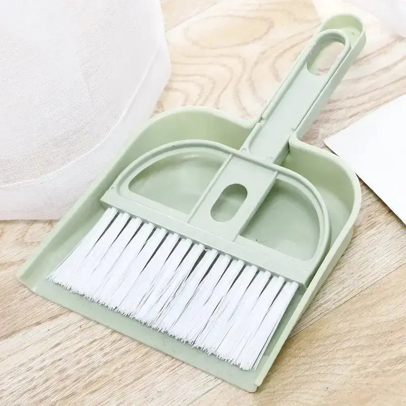 Small broom set dustpan for quick clean-ups, ideal for pet messes, lightweight and compact design.