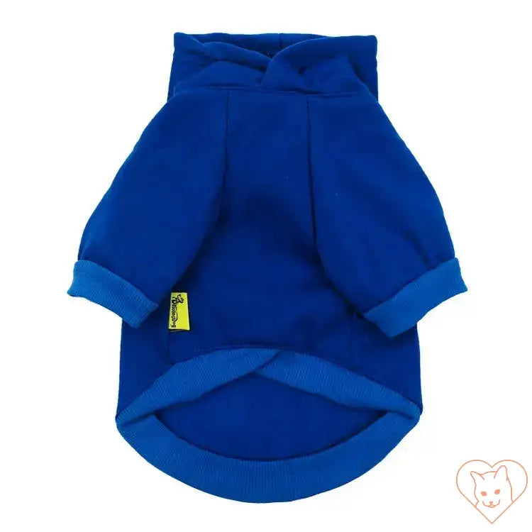 Blue Security Cat Hoodie, warm and cozy pet jacket for stylish cats and small dogs.