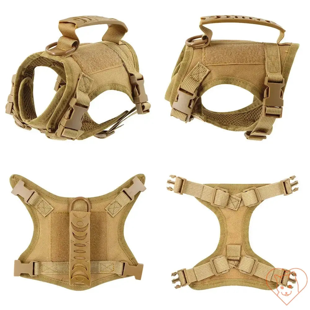 Tactical escape-proof cat harness featuring adjustable straps and padded design for comfort and security.