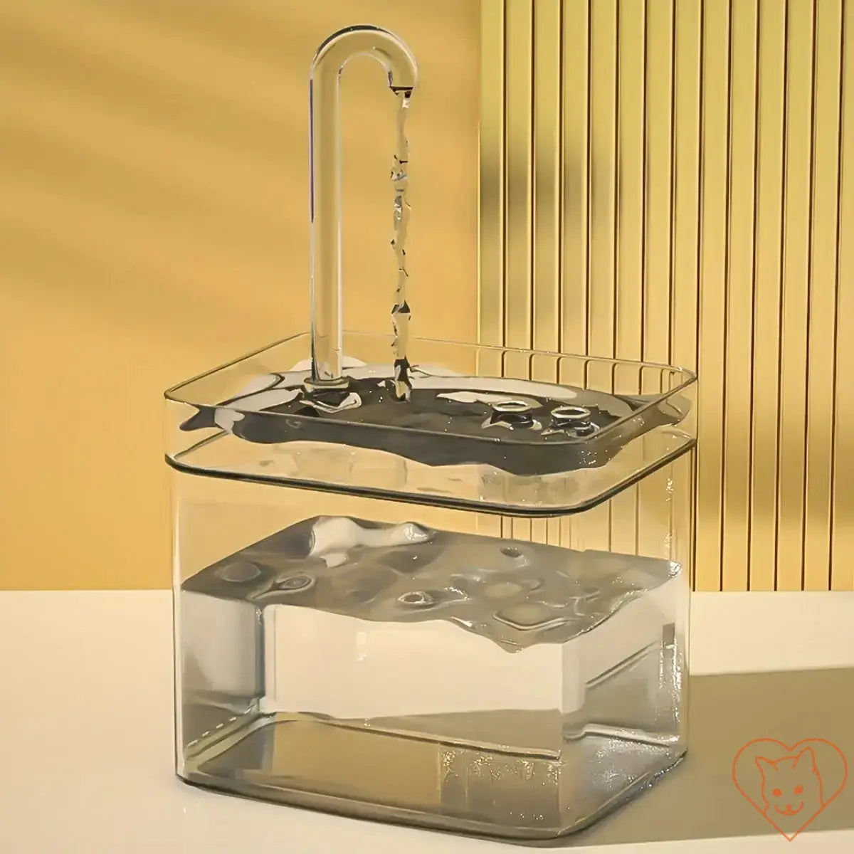 Ultra-Quiet 1.5L Cat Water Fountain with flowing water in modern design.